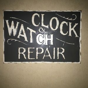Metal Clock & Watch Repair Sign (CANNOT BUNDLE)